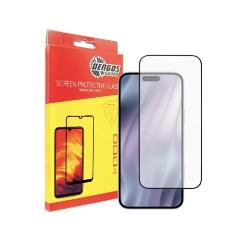 Скло захисне Dengos Full Glue iPhone 17 Air Black (TGFG-411)