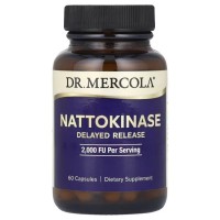 Вітамін Dr. Mercola Наттокіназа, 2000 FU, Nattokinase, 60 капсул (MCL-21414)