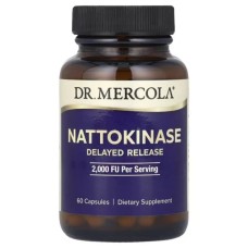 Вітамін Dr. Mercola Наттокіназа, 2000 FU, Nattokinase, 60 капсул (MCL-21414)