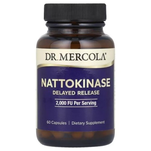 Вітамін Dr. Mercola Наттокіназа, 2000 FU, Nattokinase, 60 капсул (MCL-21414)