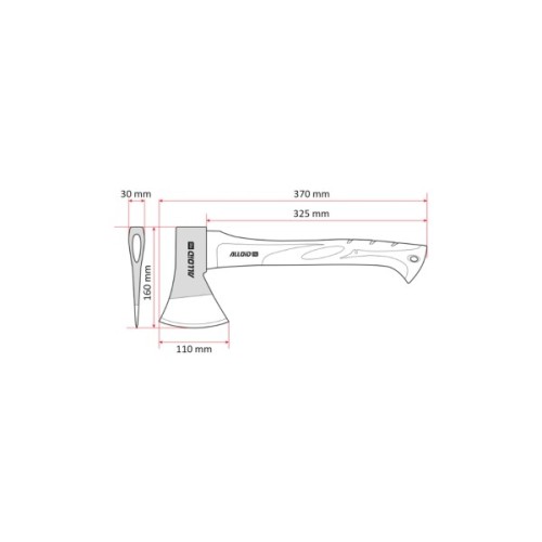Сокира Alloid Pro, ручка з фібергласу, 800г, 37см (AF-7014800)