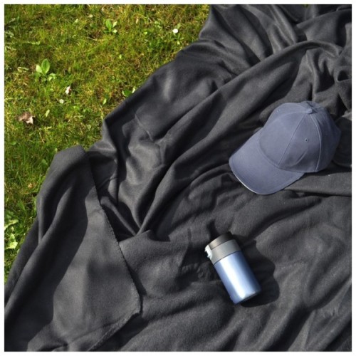 Плед Bergamo флісовий Warm у чохлі 150 х 180 см чорний (202311pl-01)