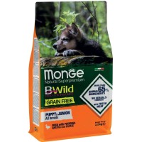 Сухий корм для собак Monge Dog Bwild Gr. Free Puppy&Junior качка 2.5 кг (8009470004787)