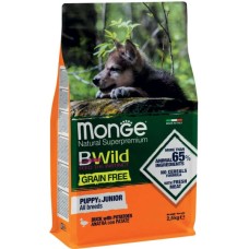 Сухий корм для собак Monge Dog Bwild Gr. Free Puppy&Junior качка 2.5 кг (8009470004787)