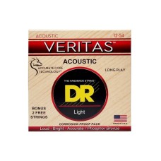 Струни для гітари DR Strings VERITAS Coated Core Acoustic Guitar Strings - Light (12-54) (VTA-12)