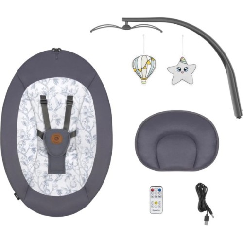 Крісло-гойдалка Lionelo Ralf Grey White (LO-RALF GREY WHITE)