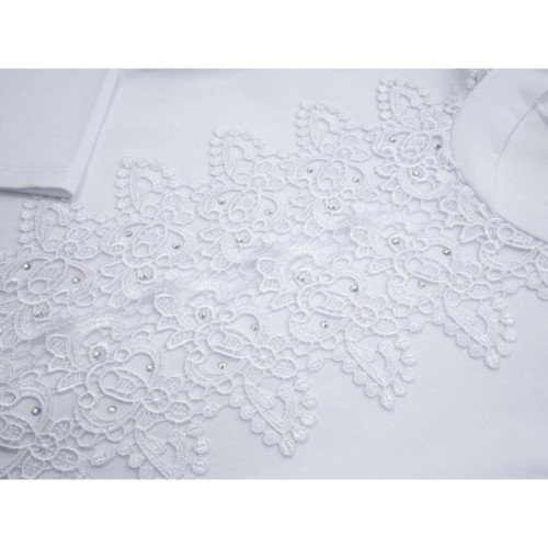 Кофта дитяча Matilda з мереживом (10053-2-158G-white)