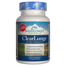 Трави Ridgecrest Herbals Комплекс для Підтримки Легких, Екстра Сила, Clear Lungs, Rid (RCH154)