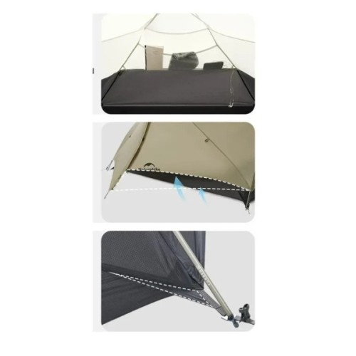 Намет Naturehike одномісний ультралегкий Mongar UL CNK2550WS016, коричневий (6927595770368)