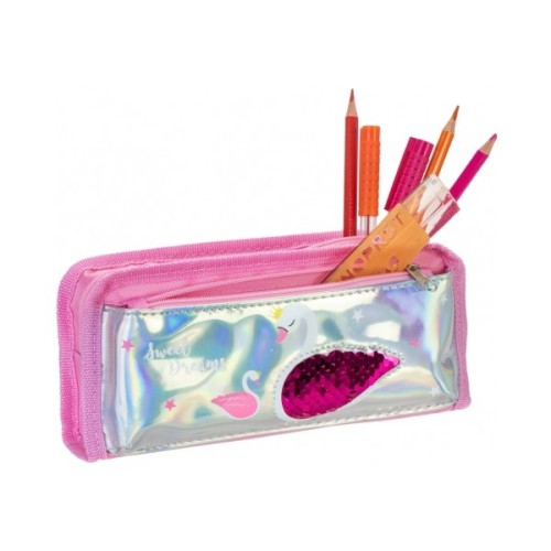 Пенал Cool For School голографічний з паєтками Sweet Dreams рожевий (CF86969)