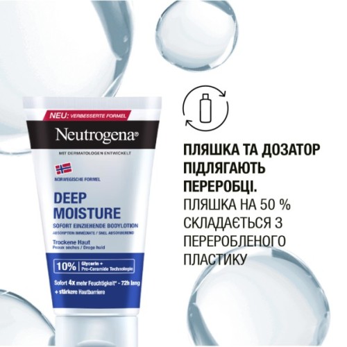 Лосьйон для тіла Neutrogena Глибоке зволоження для сухої шкіри 75 мл (3574660577518/3574661750538)