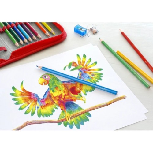 Олівці кольорові Faber-Castell Colour pencils Ergonomics, трифільні, 4 мм, 12 кольорів (116512) (32850)