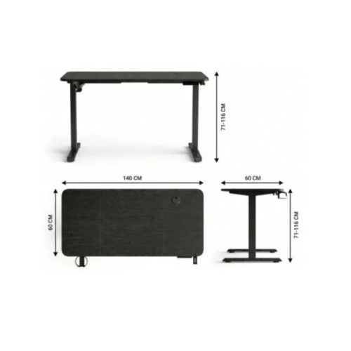 Комп'ютерний стіл GT Racer TY-1451 Black (TY-1451 (140x60x71-116) Black)