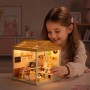 Конструктор Mini House румбокс серії Інтер'єр – Котокафе (світло) (8007)