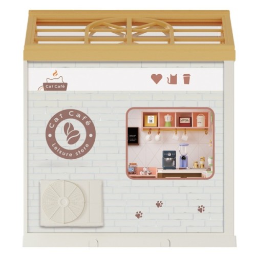 Конструктор Mini House румбокс серії Інтер'єр – Котокафе (світло) (8007)
