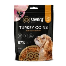Ласощі для собак Savory Puppy Coins With Turkey 100 г (4820261921090)