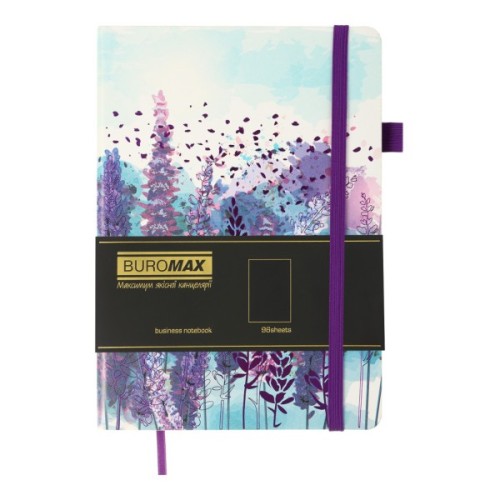 Книга записна Buromax Cherie А5 96 аркушів, без лініювання фіолетовий (BM.295005-07)