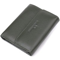 Гаманець ST Leather З натуральної шкіри Зелений (23075)