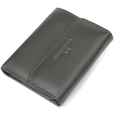 Гаманець ST Leather З натуральної шкіри Зелений (23075)