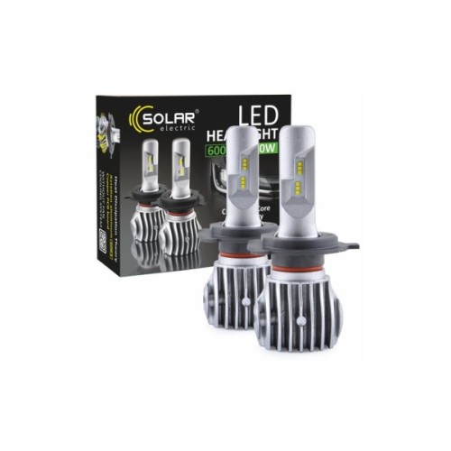 Автолампа SOLAR H4 12/24V 6500K 6000Lm 50W Cree Chip 1860 (8604)
