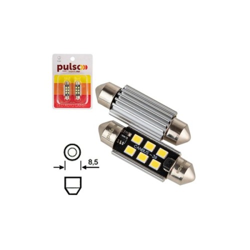 Автолампа PULSO LED C5W/39мм/CANBUS/9SMD-2835/12v/2,9W/315lm White (LP-39C5W)
