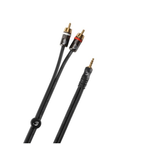 Інсертний кабель D'Addario Custom Series Dual RCA to 3.5 Stereo Mini Jack Cable (1.5m) (PW-MP-05)