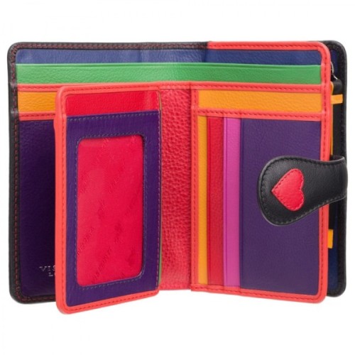 Гаманець Visconti LV4 Crush з RFID Black-Multi Love (LV4 BK MULTI)