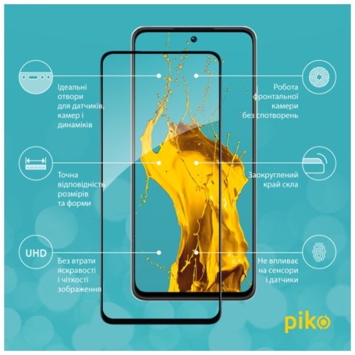 Скло захисне Piko Full Glue RealMe C55 Black (1283126579752)