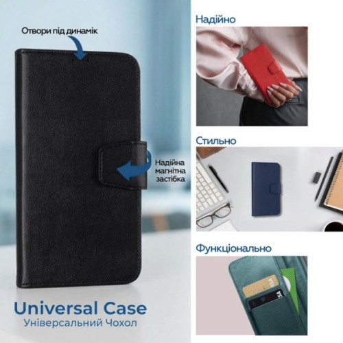 Чохол до мобільного телефона XoKo Book Universal Smartphone 6.0-6.2" Black (XK-UNCS-BK62)
