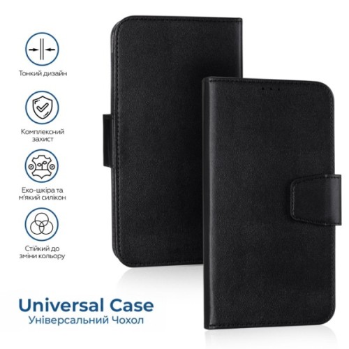 Чохол до мобільного телефона XoKo Book Universal Smartphone 6.0-6.2" Black (XK-UNCS-BK62)