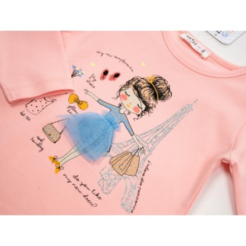 Кофта дитяча Breeze з дівчиною (15970-98G-peach)