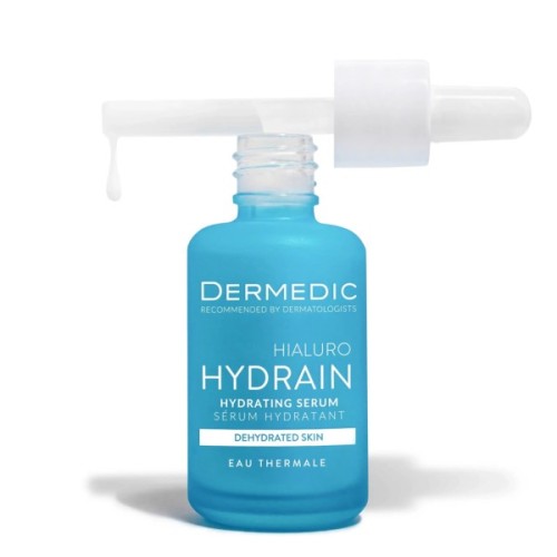 Сироватка для обличчя Dermedic Hydrain 3 Hialuro Зволожувальна для сухої шкіри обличчя, шиї та зони декольте 30 мл (5906739783199)