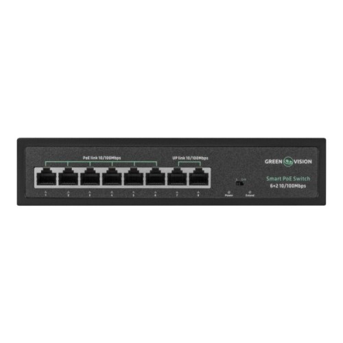 Комутатор мережевий Greenvision GV-015-D-06+2P