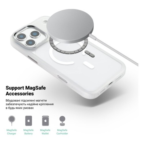 Чохол до мобільного телефона Armorstandart Unit-C MagCase Apple iPhone 17 Pro Max Matte Clear Silver (ARM91205)