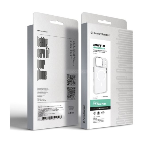 Чохол до мобільного телефона Armorstandart Unit-C MagCase Apple iPhone 17 Pro Max Matte Clear Silver (ARM91205)