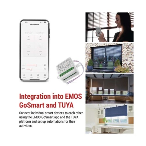 Модуль управління розумним будинком EMOS H5110 Smart Motor Control ZigBee 3.0 Dual-Channel (H5110)