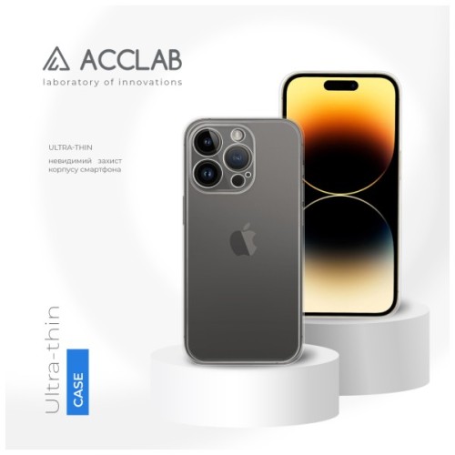 Чохол до мобільного телефона ACCLAB TPU Apple iPhone 14 Pro Transparent (1283126565977)