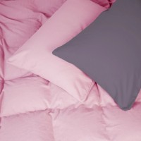 Постільна білизна MirSon 001-008 Ash grey/Pink Фланель 2 x 160 x 220 Сімейний Євро (2200009660924)