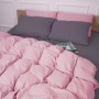 Постільна білизна MirSon 001-008 Ash grey/Pink Фланель 2 x 160 x 220 Сімейний Євро (2200009660924)