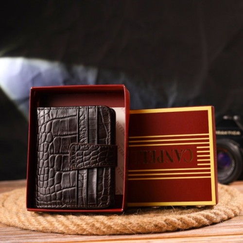 Гаманець Canpellini З натуральної шкіри Коричневий (21689)