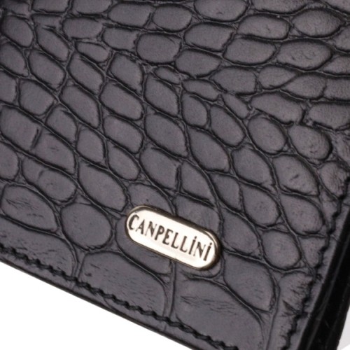 Гаманець Canpellini З натуральної шкіри Чорний (21896)