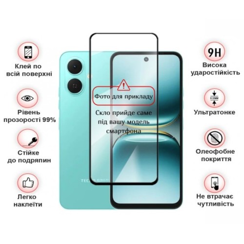 Скло захисне BeCover 10D Tecno Spark Go 2 (KM4) Black (714370)