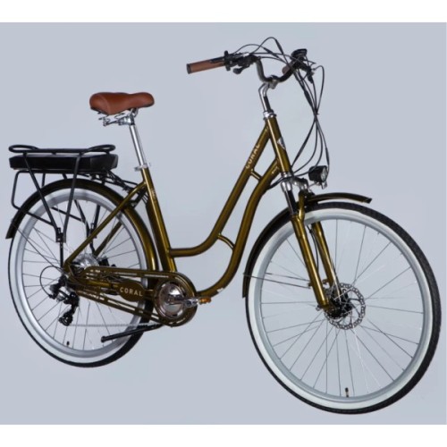 Електровелосипед Dorozhnik 28" eCORAL DD FR рама-19" 48B 13А*г 500Вт 2026 бронзовий (ELB-D-28-115)