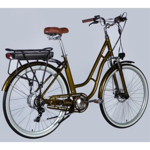 Електровелосипед Dorozhnik 28" eCORAL DD FR рама-19" 48B 13А*г 500Вт 2026 бронзовий (ELB-D-28-115)