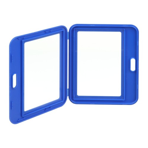 Бейдж Buromax горизонтальний, 101 х 80 мм, PP+PVC, синій (BM.5415-02)