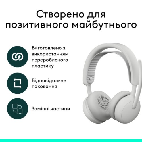 Навушники Logitech Zone Wireless 2 ES for Business Off-White (981-001520)