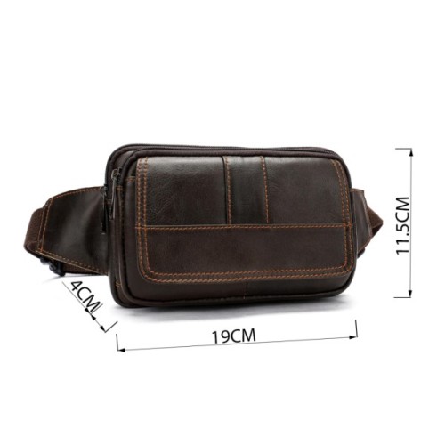 Сумка Vintage На пояс Коричнева (14726)