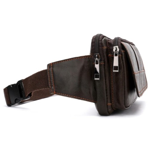 Сумка Vintage На пояс Коричнева (14726)