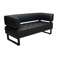 Диван офісний Richman Офіс Подвійний зі спинкою і підлокітниками на металокаркасі Роккі 100 (R00000048416)