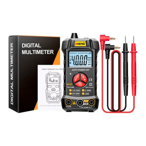 Цифровий мультиметр ANENG M167, V, A, R, C, T, F, функція hFE (M167)